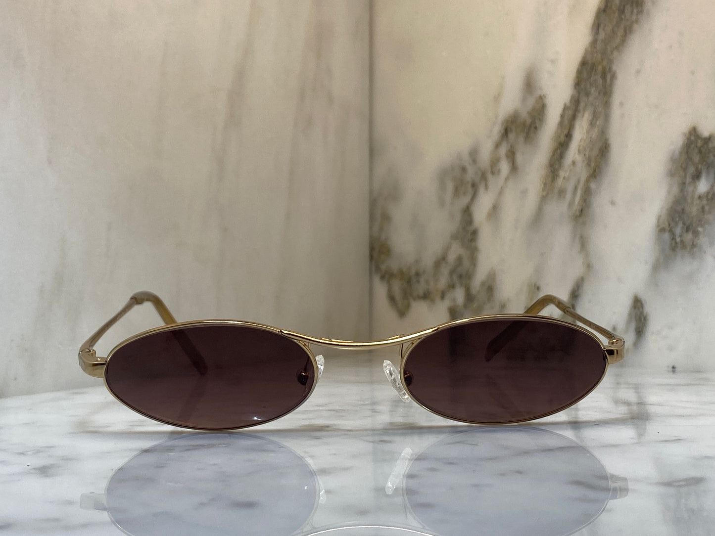 Vintage Gucci 629 half sunglasses brown