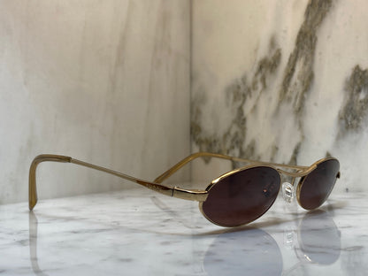 Vintage Gucci 629 half sunglasses brown