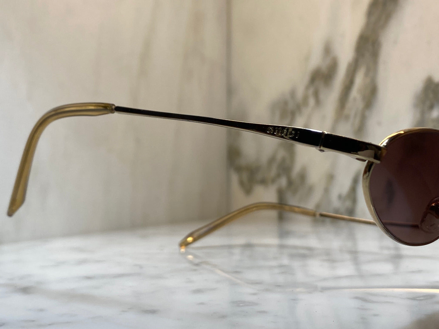 Vintage Gucci 629 half sunglasses brown